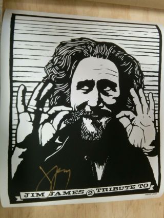 Jim James 16 X 20 Signed Poster Tribute To 2 Litho Signed Rare My Morning Jacket