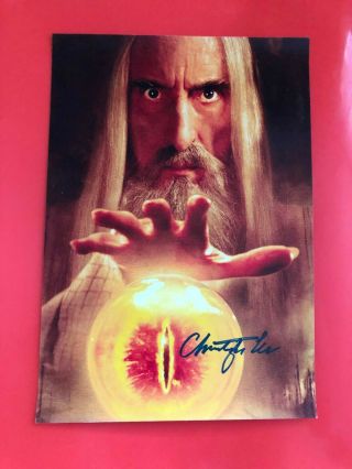 Christopher Lee Saruman Lotr Hobbit Star Wars Autograph Signed Photo 6x8