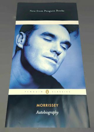 Huge Rare Morrissey Autobiography Book Promo Poster Uk (the Smiths)