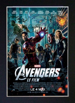 263 The Avengers Signature/autograph Mounted Signed Photograph A4