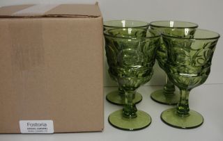 Fostoria Argus (green) Water Goblets Set Of Four More Available