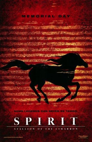 Spirit:stallion Of The Cimarron (red) Orig Movie Poster Dbl Sided 27x40 Inches