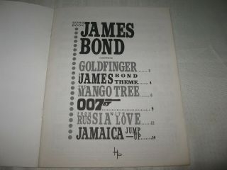 Vintage 1960 ' s JAMES BOND Song Book: Goldfinger,  007 Theme,  John Barry,  Photos 2