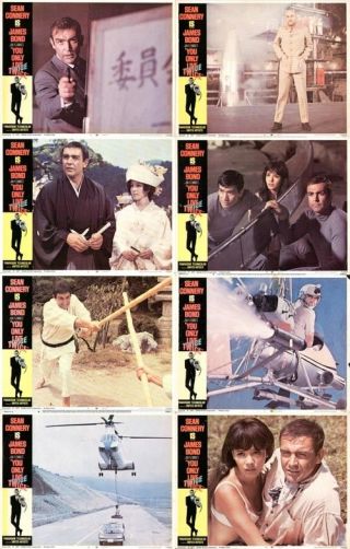 James Bond 007 You Only Live Twice (1967) U.  S.  Lobby Cards Complete Set Of 8