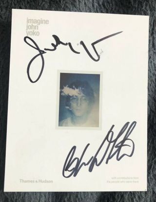 Alan White Jack Douglas Hand Signed John Lennon Imagine 6x4 Promo Card Rare