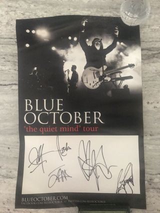 Blue October Signed Poster Justin Furstenfeld Autograph