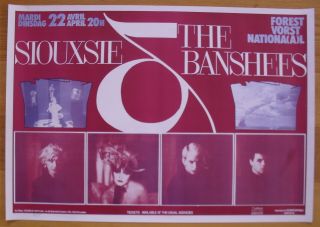 Siouxsie And The Banshees Concert Poster Wave Punk Gothic 