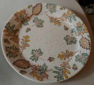4 Corelle Corning Leaf Pattern 10.  25 " Dinner Plates Discontinued Fall Leaves