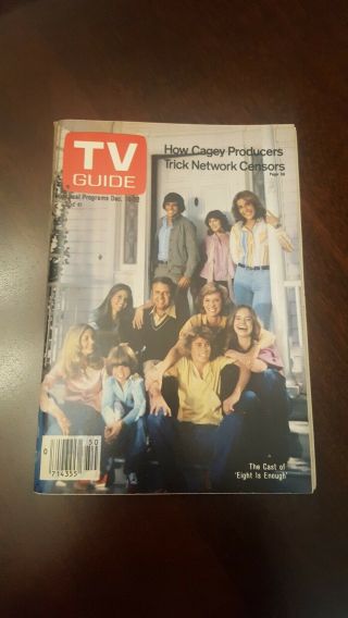 Tv Guide Dec 16 - 22 1978 Eight Is Enough.  L.  A.  Edition.  Cond.