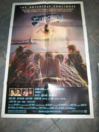 Superman Ii Movie Poster 1981 Christopher Reeve,  Terence Stamp