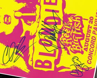 Blondie autographed gig poster Clem Burke,  Debbie Harry,  Heart Of Glass 2