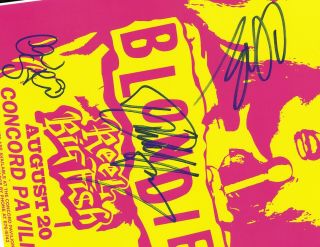 Blondie autographed gig poster Clem Burke,  Debbie Harry,  Heart Of Glass 3
