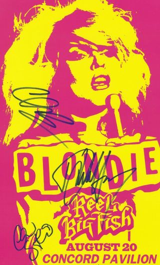 Blondie autographed gig poster Clem Burke,  Debbie Harry,  Heart Of Glass 4