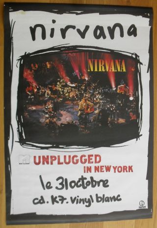 Nirvana Unplugged French Advance Promo Poster 
