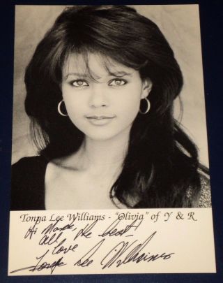 Tonya Lee Williams / 4 X 6 " B&w Autographed Photo
