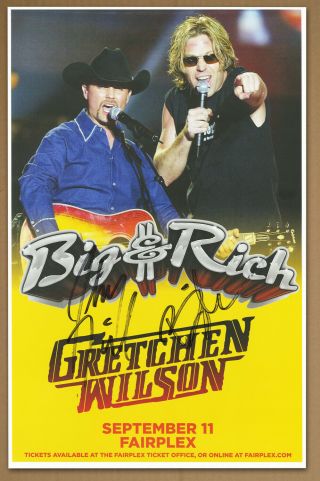 Big & Rich Autographed Gig Poster Big Kenny,  John Rich Save A Horse