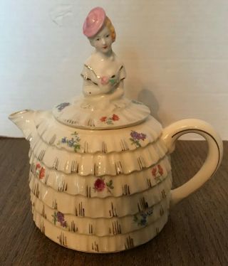 Antique 1930’s Southern Belle Crinoline Lady Teapot