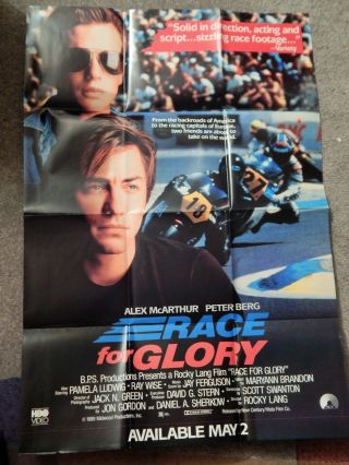 Race For Glory (video Dealer 40 X 27 Poster,  1990s) Alex Mcarthur,  Peter Berg