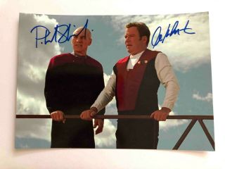 William Shatner Patrick Stewart Kirk Star Trek Signed Autograph 6x8 Photo