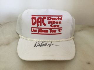 David Allan Coe Tour Hat - Live Album Tour 1997 - Snapback Signed Autographed