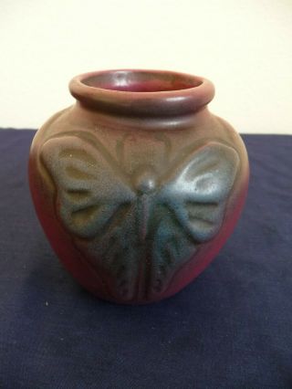 Vintage Van Briggle Pottery Butterfly Moth Vase