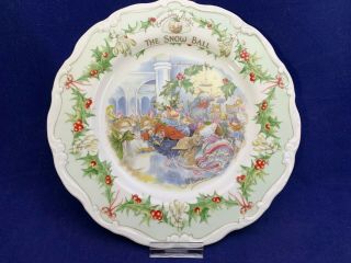Royal Doulton Brambly Hedge 8 " Plate The Snow Ball First In A Series Of Four