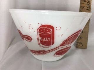 Vintage Anchor Hocking Fire King Kitchen Aids Mixing Bowl - 9.  5 "
