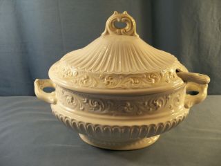 Large Lenox Butlers Pantry Covered Oval Soup Tureen W/ Ladle