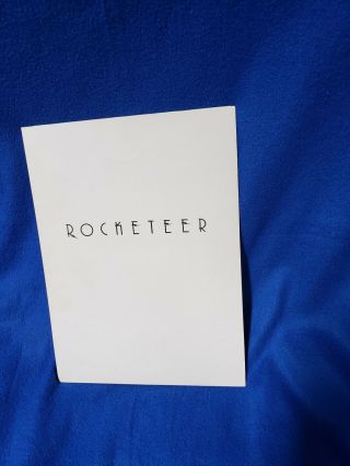 Disney The Rocketeer Spanish White Folder With Deco Insert & Spanish Card