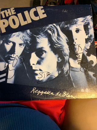 Sting Autographed The Police Vinyl Album With Stewart Copeland & Andy Summers