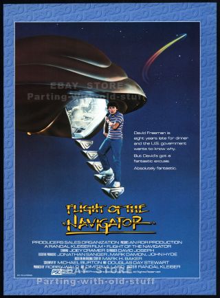 Flight Of The Navigator_original 1986 Trade Ad / Poster_the Boy Who Could Fly