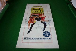 Our Man Flint 1966 Australian Rare Orig Daybill Movie Poster In Very Good Cond