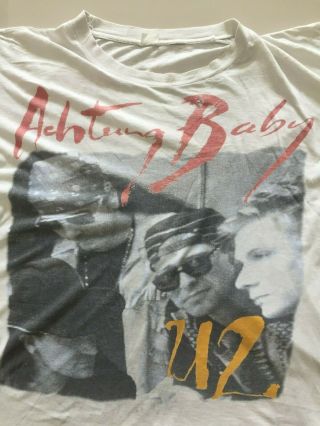 U2 Zoo Tur Zooropa 93 Achtung Baby Tour Concert T - Shirt