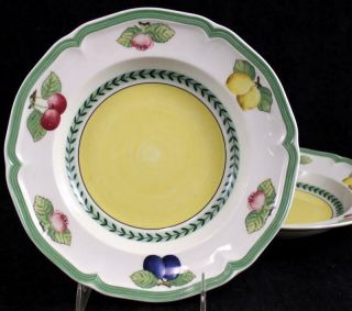 Villeroy Boch French Garden Fleurence 2 Large Rim Soup Bowls A,  W/tag