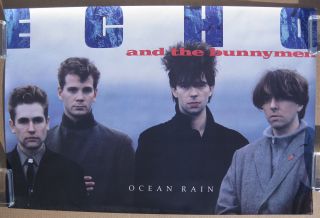 Echo And The Bunnymen Ocean Rain 1984 Promo Poster Ian Mcculloch Minty Wave