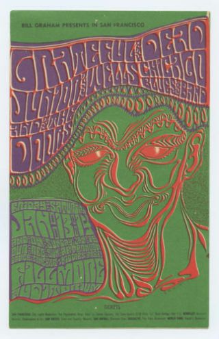 Bill Graham 1967 Bg045 Grateful Dead The Doors Filmore Handbill
