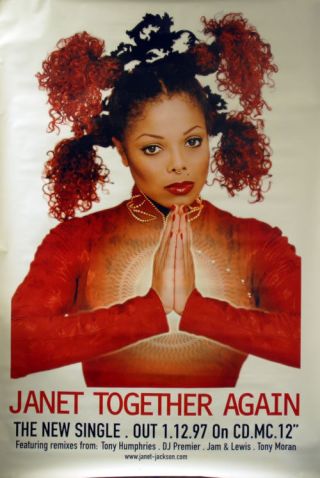 40x60 " Huge Subway Poster Janet Jackson 1997 Together Again Velvet Rope