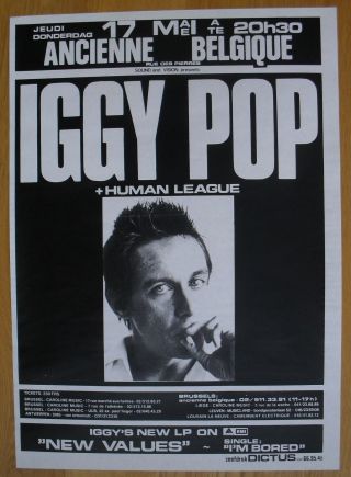 Iggy Pop,  Human League Silkscreen Concert Poster 