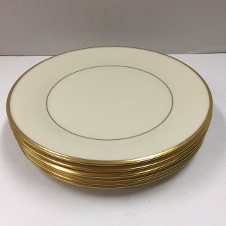 Set 6 Lenox Eternal Gold Rim 10 - 5/8 " Dinner Plates