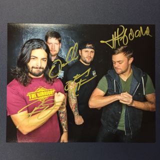 After The Burial Full Band Signed 8x10 Photo Autographed Rare Rock Proof