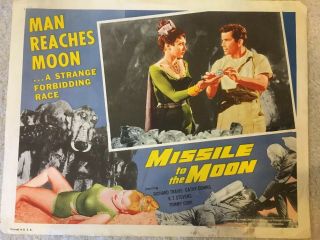 Missile To The Moon Movie Lobby Card Poster 1958 Richard Travis Cathy Downs Usa