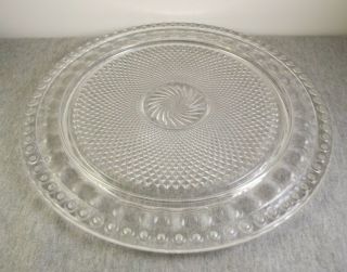 Imperial Glass Tradition 13 " Round Birthday Cake Plate Candle Holes