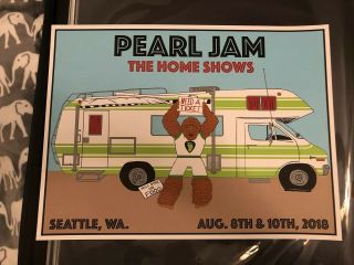 Pearl Jam Poster Seattle 2018 Shuss Home Shows