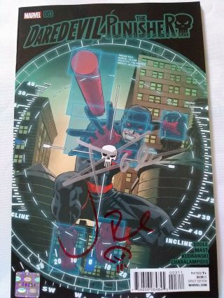 Jon Bernthal And Charlie Cox Signed Daredevil Comic Book 3 Tv Actors