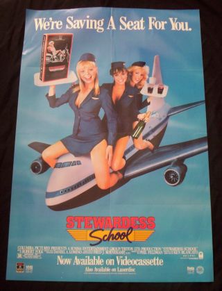 Stewardess School Movie Poster Judy Landers 1987 Video Promo