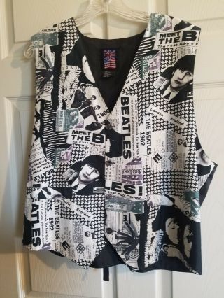 The Beatles Must Have Beatles Fan The Silk Club Vest • Size M 100 Silk Shell •