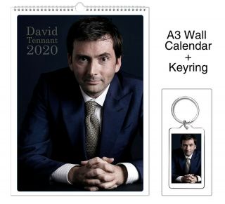 David Tennant 2020 Wall Holiday Calendar,  Keyring