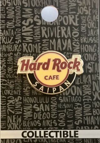Hard Rock Cafe Saipan Classic Logo Series Pin On Card Last One