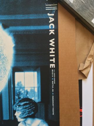 Jack White Rob Jones Poster Seattle 2014 Stripes Third Man Records Vault 21/320 2