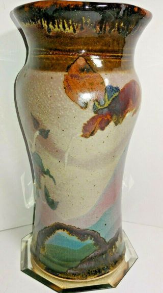 Kuester Signed Studio Crafted Art Pottery Vase Unique Rare